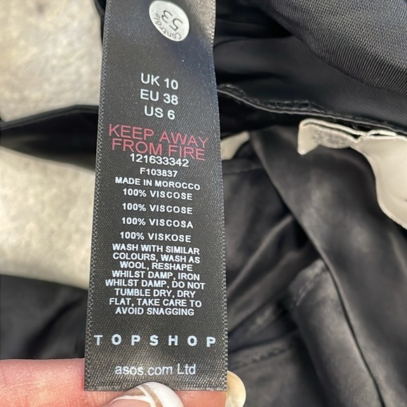 New Topshop Slash Wide Leg Cutout Satin Pants In Black Limited Edition Sz 6 - Picture 13 of 14